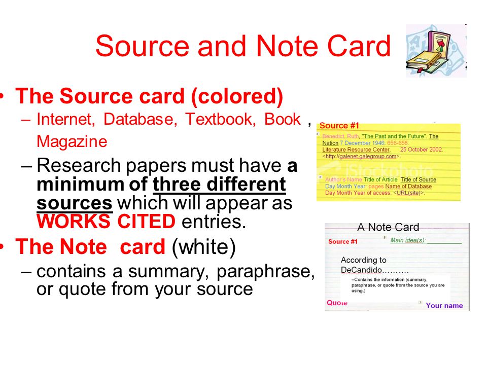 Note card maker research paper